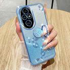 For Honor 200 Gradient Glitter Immortal Flower Ring All-inclusive Phone Case(Blue) - 2