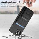For iPhone 11 Pro Max Carbon Fiber Card Bag Fold Stand Phone Case(Black) - 3