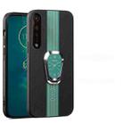 For Motorola Moto G8 Plus Magnetic Litchi Leather Back Phone Case with Holder(Green) - 1