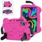 For Lenovo Xiaoxin Pad 2024/Tab M11 Ice Baby EVA Shockproof Hard PC Tablet Case(Rose Red+Black) - 1