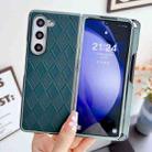 For Samsung Galaxy Z Fold5 5G Diamond Pattern Plating Shockproof Phone Case with Pen(Green) - 1