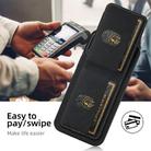 For iPhone 16 Suteni H03 Litchi Leather Card Bag Stand Back Phone Case(Black) - 3