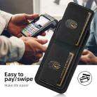 For iPhone 16 Plus Suteni H03 Litchi Leather Card Bag Stand Back Phone Case(Black) - 3