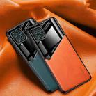 For Samsung Galaxy F62 All-inclusive Leather Organic Glass Phone Case with Metal Iron Sheet(Red) - 2