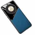 For Honor X9b All-inclusive Leather Organic Glass Phone Case(Blue) - 1