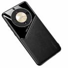 For Honor X9b All-inclusive Leather Organic Glass Phone Case(Black) - 1