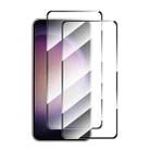 For Samsung Galaxy S25 Edge 2pcs ENKAY Hat-Prince 0.18mm High Aluminum-silicon Tempered Glass Film, Support Ultrasonic Fingerprint Unclock - 1