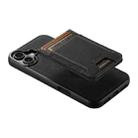 For iPhone 16 Suteni H17 Litchi Texture Leather MagSafe Detachable Wallet Phone Case(Black) - 3