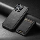For iPhone 13 Pro Max Suteni H17 Oil Eax Leather MagSafe Detachable Wallet Phone Case(Black) - 2