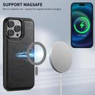 For iPhone 16e Suteni H17 Oil Eax Leather MagSafe Detachable Wallet Phone Case(Black) - 3