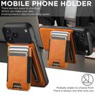 For iPhone 17 Pro Max Suteni H17 Oil Eax Leather MagSafe Detachable Wallet Phone Case(Khaki) - 3