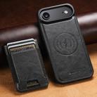 For iPhone Air Suteni H17 Oil Eax Leather MagSafe Detachable Wallet Phone Case(Black) - 2