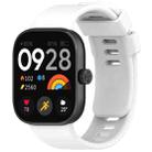 For Redmi Watch 4 Solid Color Silicone Sports Watch Band(White) - 1