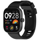 For Redmi Watch 4 Solid Color Silicone Sports Watch Band(Black) - 1