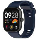 For Redmi Watch 4 Solid Color Silicone Sports Watch Band(Dark Blue) - 1