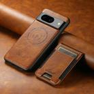 For Google Pixel 8 Pro Suteni H17 Oil Eax Leather MagSafe Detachable Wallet Phone Case(Brown) - 2