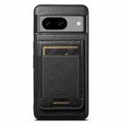 For Google Pixel 8 Suteni H17 Oil Eax Leather MagSafe Detachable Wallet Phone Case(Black) - 1