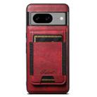 For Google Pixel 8 Suteni H17 Oil Eax Leather MagSafe Detachable Wallet Phone Case(Red) - 1