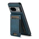For Google Pixel 7 Suteni H17 Oil Eax Leather MagSafe Detachable Wallet Phone Case(Blue) - 3