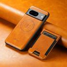 For Google Pixel 6a Suteni H17 Oil Eax Leather MagSafe Detachable Wallet Phone Case(Khaki) - 2