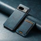 For Google Pixel 6 Suteni H17 Oil Eax Leather MagSafe Detachable Wallet Phone Case(Blue) - 2