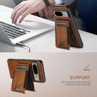 For Google Pixel 9 Pro XL Suteni H17 Oil Eax Leather Detachable Wallet Phone Case(Brown) - 3