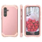 For Samsung Galaxy S24 5G 3 in 1 Silicone Hybrid PC Shockproof Phone Case(Rose Gold) - 1