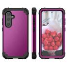 For Samsung Galaxy S24 5G 3 in 1 Silicone Hybrid PC Shockproof Phone Case(Dark Purple) - 1