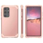 For Samsung Galaxy S24 Ultra 5G 3 in 1 Silicone Hybrid PC Shockproof Phone Case(Rose Gold) - 1