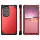 For Samsung Galaxy S24 Ultra 5G 3 in 1 Silicone Hybrid PC Shockproof Phone Case(Red) - 1