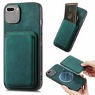 For iPhone 7 / 8 / SE 2022 Retro Leather Card Bag Magnetic Phone Case(Green) - 1