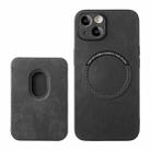 For iPhone 13 Pro Retro Leather Card Bag Magnetic Phone Case(Black) - 3