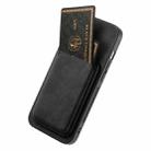 For iPhone 13 Pro Retro Leather Card Bag Magnetic Phone Case(Black) - 4