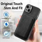 For iPhone 13 Pro Retro Leather Card Bag Magnetic Phone Case(Black) - 6