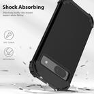 For Google Pixel 8a 3 in 1 Silicone Hybrid PC Shockproof Phone Case(Black) - 2