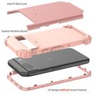 For Google Pixel 8a 3 in 1 Silicone Hybrid PC Shockproof Phone Case(Rose Gold) - 3