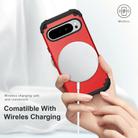 For Google Pixel 9 Pro XL 3 in 1 Silicone Hybrid PC Shockproof Phone Case(Red) - 3