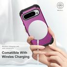 For Google Pixel 9 Pro XL 3 in 1 Silicone Hybrid PC Shockproof Phone Case(Dark Purple) - 3