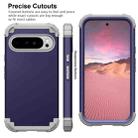 For Google Pixel 9 Pro XL 3 in 1 Silicone Hybrid PC Shockproof Phone Case(Blue) - 2