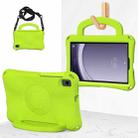 For Samsung Galaxy Tab A9 8.7 SM-X110/X115 Handle Football Shaped EVA Shockproof Tablet Case(Grass Green) - 1