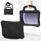 For Samsung Galaxy Tab A9 8.7 SM-X110/X115 Handle Football Shaped EVA Shockproof Tablet Case(Black) - 1