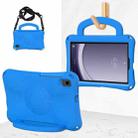 For Samsung Galaxy Tab A9 8.7 SM-X110/X115 Handle Football Shaped EVA Shockproof Tablet Case(Blue) - 1