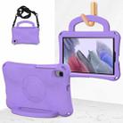 For Samsung Galaxy Tab A7 Lite 8.7 T220/T225 Handle Football Shaped EVA Shockproof Tablet Case(Light Purple) - 1