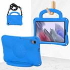 For Samsung Galaxy Tab A7 Lite 8.7 T220/T225 Handle Football Shaped EVA Shockproof Tablet Case(Blue) - 1