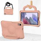 For Samsung Galaxy Tab A7 Lite 8.7 T220/T225 Handle Football Shaped EVA Shockproof Tablet Case(Light Pink) - 1