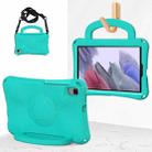 For Samsung Galaxy Tab A7 Lite 8.7 T220/T225 Handle Football Shaped EVA Shockproof Tablet Case(Mint  Green) - 1