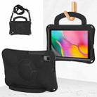 For Samsung Galaxy Tab A 8.0 T290/T295 Handle Football Shaped EVA Shockproof Tablet Case(Black) - 1