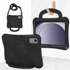 For Samsung Galaxy Tab A9+ 10.95 2023 Handle Football Shaped EVA Shockproof Tablet Case(Black) - 1