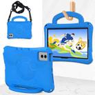 For Samsung Galaxy Tab S8 11 X700N 2022 Handle Football Shaped EVA Shockproof Tablet Case(Blue) - 1