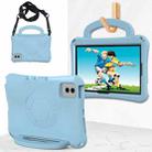 For Samsung Galaxy Tab S8 11 X700N 2022 Handle Football Shaped EVA Shockproof Tablet Case(Light Blue) - 1